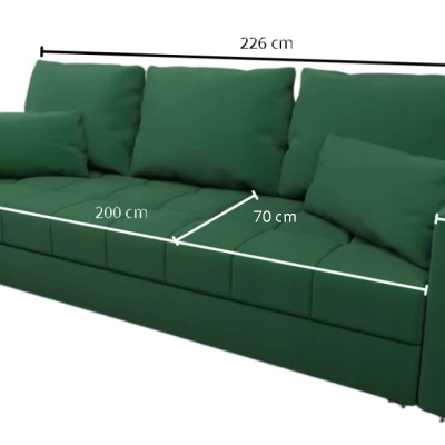 Dreisitzer-Schlafsofa KLAVERA 2 – Flaschengrün