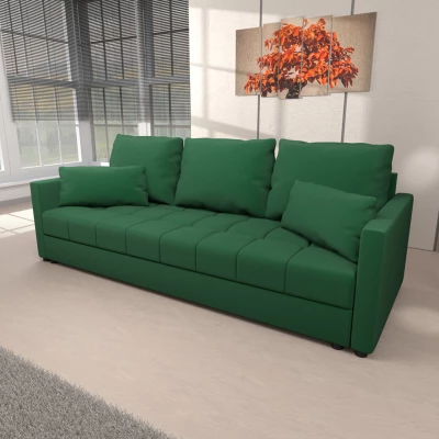 Dreisitzer-Schlafsofa KLAVERA 2 – Flaschengrün