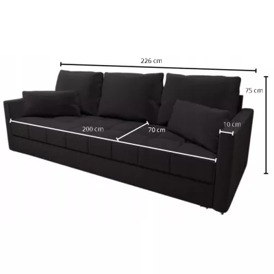 Dreisitzer-Schlafsofa KLAVERA 2 - dunkelgrau 2