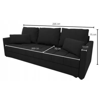 Dreisitzer-Schlafsofa KLAVERA 2 – Anthrazit