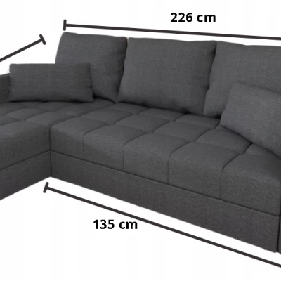 L-förmige Sofagarnitur PIANO 2 - grau