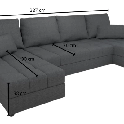 Sofagarnitur U-förmig KLAVERA 1 - blau