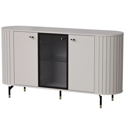 Kommode mit Glastüren APEX - Kaschmir