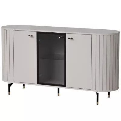 Kommode mit Glastüren APEX - Kaschmir