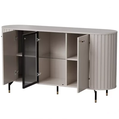 Kommode mit Glastüren APEX - Kaschmir