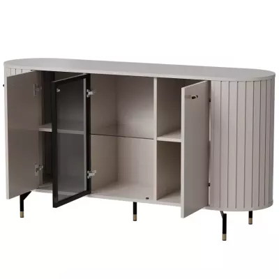 Kommode mit Glastüren APEX - Kaschmir