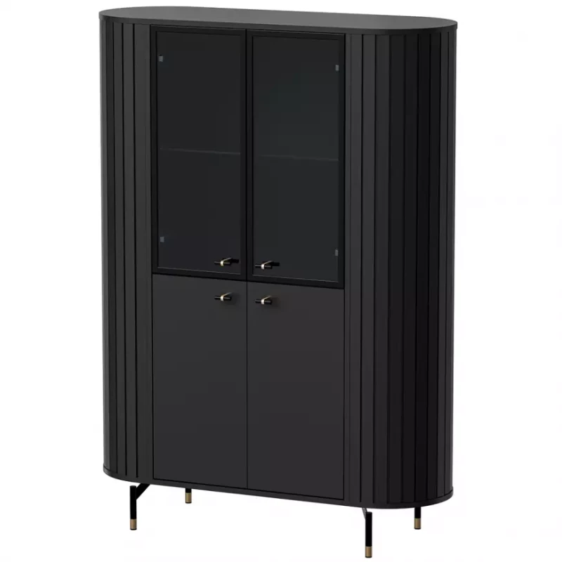 Hochwertige Vitrine APEX – Schwarz