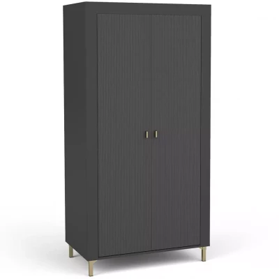 Kleiderschrank 97 cm AUROVA - schwarz