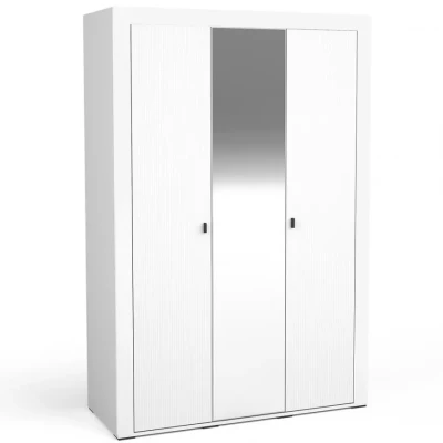 Kleiderschrank 138 cm AUROVA mit Spiegel - weiß