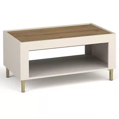 Couchtisch AUROVA – Kaschmir / Whisky-Eiche
