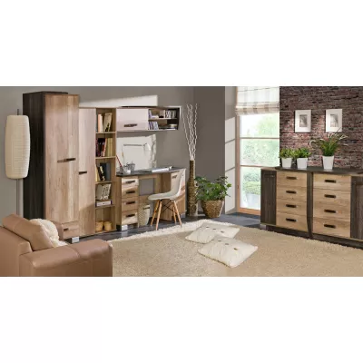 Wandschrank BENSON – Canyon Oak / Arusha, links