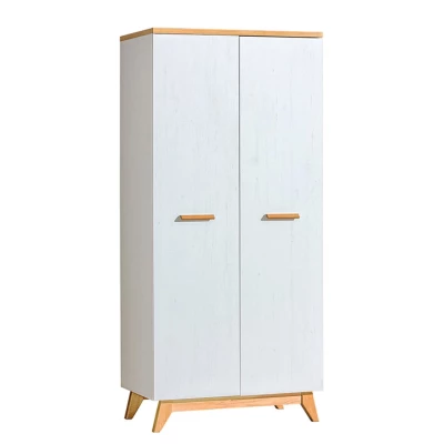 Kleiderschrank 85 cm BUTNER - Andersen Kiefer / Nash Eiche