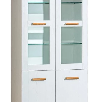 Glasvitrine BUTNER - Andersen-Kiefer / Nash-Eiche