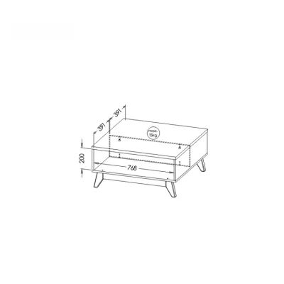 BUTNER Couchtisch – Andersen-Kiefer / Nash-Eiche