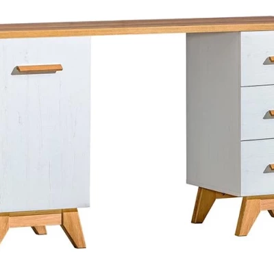Schreibtisch BUTNER - Andersen-Kiefer / Nash-Eiche