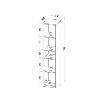 CARYM Bücherregal - weiß