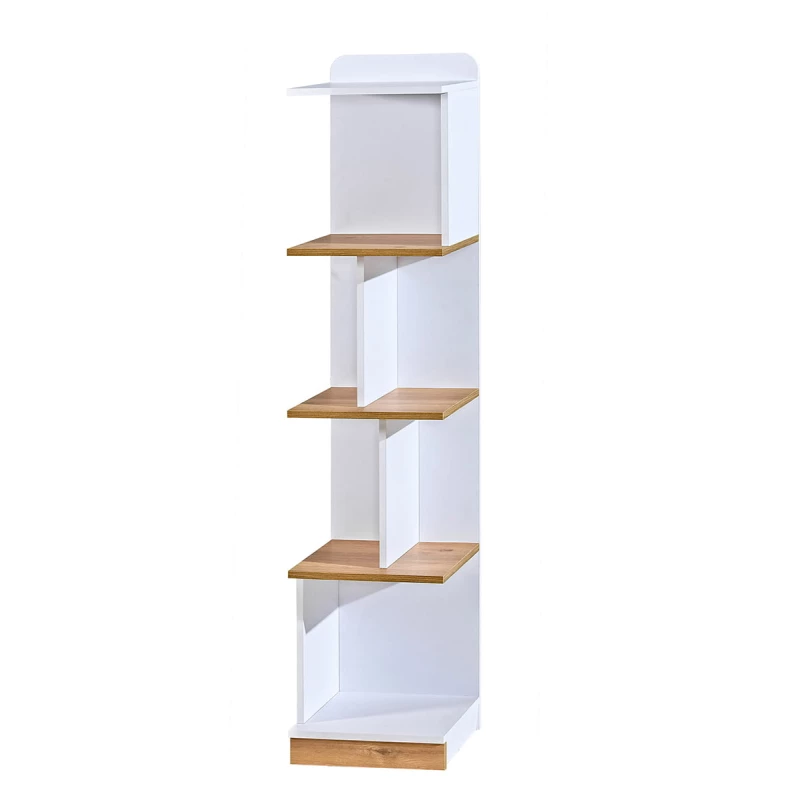 Schmale Bücherregale aus Zeder - Eichenholz / Weiß