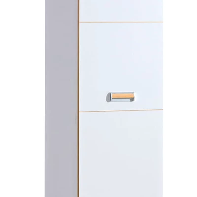 Kleiderschrank mit Regal, 45 cm, Zeder - Nash-Eiche / Weiß