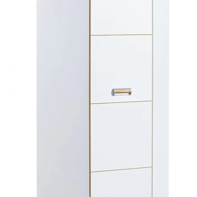 Eckkleiderschrank 71 cm, Zeder - Nash-Eiche / Weiß