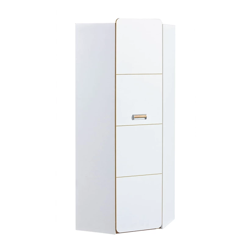 Eckkleiderschrank 71 cm, Zeder - Nash-Eiche / Weiß