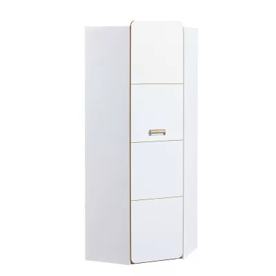 Eckkleiderschrank 71 cm, Zeder - Nash-Eiche / Weiß