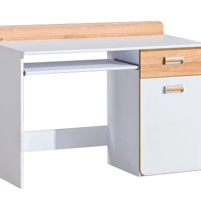 Zedernholz-Schreibtisch – Nash-Eiche / Weiß