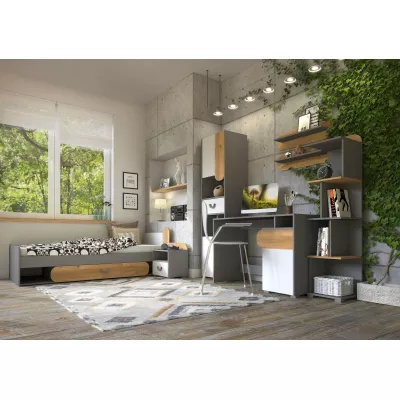 EDENTON Wandregal - Nash-Eiche / Graphit