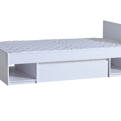 Einzelbett mit Schublade 90x195 CARYM - weiß