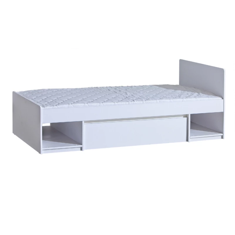 Einzelbett mit Schublade 90x195 CARYM - weiß