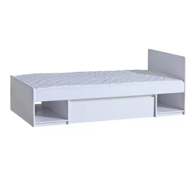 Einzelbett mit Schublade 90x195 CARYM - weiß