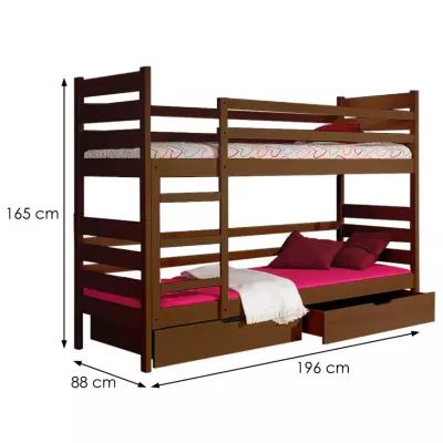 Etagenbett 80x190 MARIONE - braun