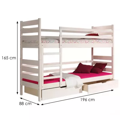 Etagenbett 80x190 MARIONE - Anthrazit