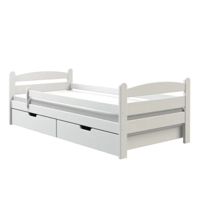 Einzelbett 90x200 GASTON mit Schubladen - Kiefernholz