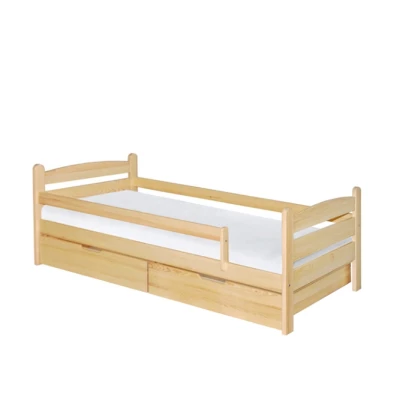 Einzelbett 90x200 GASTON mit Schubladen - Kiefer
