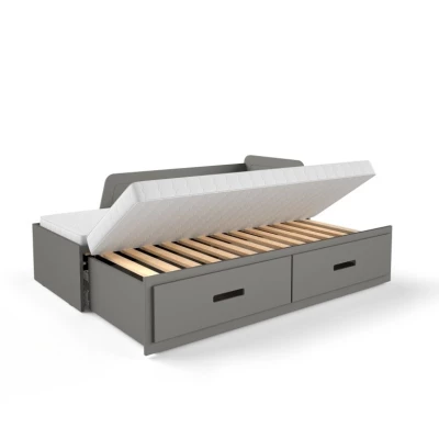 Klappbares Kinderbett 80x200 FRANKLYN - Anthrazit