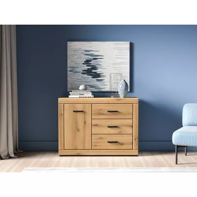 Kommode mit Schubladen und Türen ADELLA – Eichenoptik