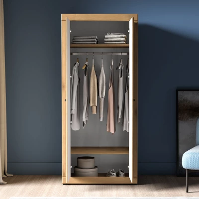 Kleiderschrank 87 cm ADELLA – erinnert an Eiche
