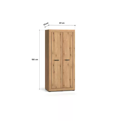 Kleiderschrank 87 cm ADELLA – erinnert an Eiche