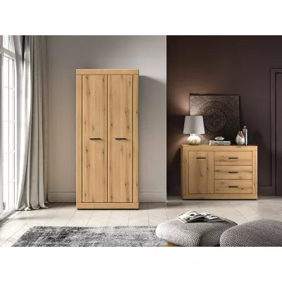 Kleiderschrank 87 cm ADELLA – erinnert an Eiche