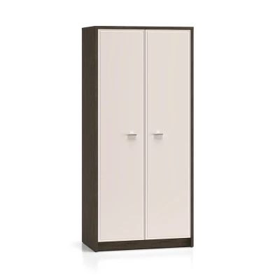 Kleiderschrank 89 cm SAFIEH - Eiche / Kaschmir