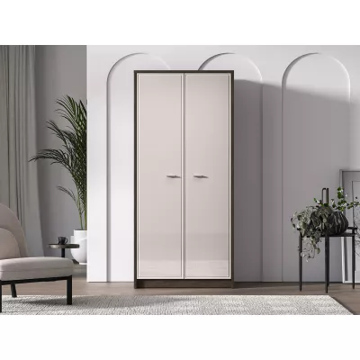 Kleiderschrank 89 cm SAFIEH - Eiche / Kaschmir