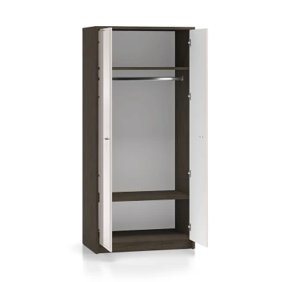 Kleiderschrank 89 cm SAFIEH - Eiche / Kaschmir