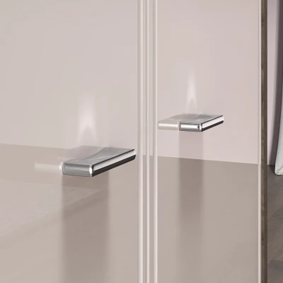 Kleiderschrank 89 cm SAFIEH - Eiche / Kaschmir