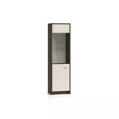 Glasvitrine SAFIEH - Eiche / Kaschmir