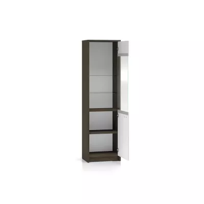Glasvitrine SAFIEH - Eiche / Kaschmir