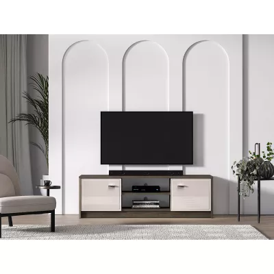 TV-Ständer SAFIEH - Eiche / Kaschmir