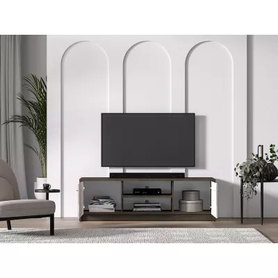 TV-Ständer SAFIEH - Eiche / Kaschmir