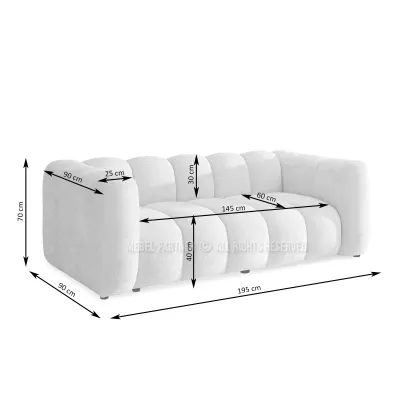 Designersofa RONIA – hellbraun