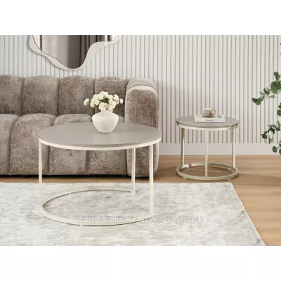 JACEK Couchtisch-Set – Beige/Creme
