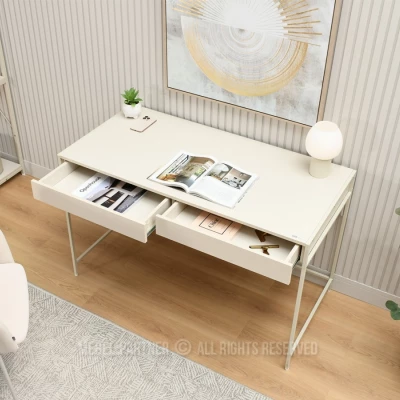 Breiter Schreibtisch DAMJAR - creme